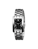 Buy Shop Emporio Armani Classic Black Dial Silver Stainless Steel Watch For Women - AR0157 USA Online