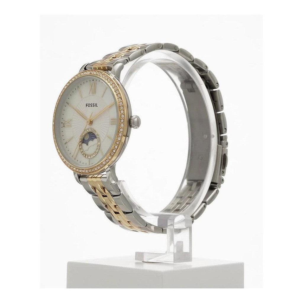 Buy Shop Fossil Jacqueline Analog Moonphase Mother of Pearl White Dial Two Tone Steel Strap Watch for Women - ES5166 USA Online