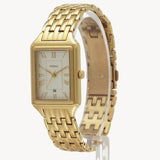 Fossil Raquel Three Hand Date White Dial Gold Steel Strap Watch For Women - ES5220