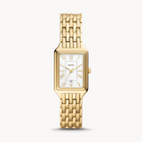 Buy Shop Fossil Raquel Three Hand Date White Dial Gold Steel Strap Watch For Women - ES5220 USA Online