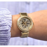 Buy Shop Guess Lily Quartz Gold Dial Gold Steel Strap Watch For Women - GW0528L2 USA Online