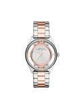 Marc Jacobs Tether White Transparent Dial Two Tone Stainless Steel Strap Watch for Women - MBM3436