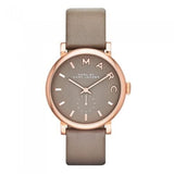 Buy Shop Marc Jacobs Baker Grey Dial Grey Leather Strap Watch for Women - MBM1266 USA Online