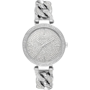 Buy Shop Michael Kors Catelyn Quartz Crystals Silver Dial Silver Steel Strap Watch For Women - MK4675 USA Online