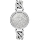 Buy Shop Michael Kors Catelyn Quartz Crystals Silver Dial Silver Steel Strap Watch For Women - MK4675 USA Online