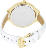 Buy Shop Michael Kors Slim Runway Quartz Gold Dial White Leather Strap Watch For Women - MK2389 USA Online