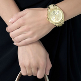 Buy Shop Michael Kors Bradshaw Gold Dial Gold Steel Strap Watch for Women - MK5722 USA Online