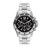 Buy Shop Michael Kors Everest Chronograph Black Dial Silver Steel Strap Watch For Women - MK5753 USA Online