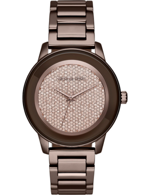 Buy Shop Michael Kors Kinley Brown Dial Brown Steel Strap Watch for Women - MK6245 USA Online