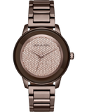 Buy Shop Michael Kors Kinley Brown Dial Brown Steel Strap Watch for Women - MK6245 USA Online