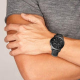 Buy Shop Fossil Grant Chronograph Black Dial Black Leather Strap Watch for Men - FS5132 USA Online