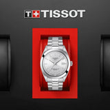 Buy Shop Tissot Gentleman Powermatic 80 Silicium Silver Dial Silver Steel Strap Watch For Men - T127.407.11.031.00 USA Online