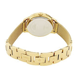 Guess Chelsea Crystals Mother of Pearl White Dial Gold Mesh Bracelet Watch For Women - W0647L7