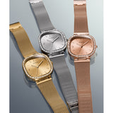 Buy Shop Guess Tapestry Diamonds Silver Dial Silver Mesh Bracelet Watch for Women - GW0354L1 USA Online