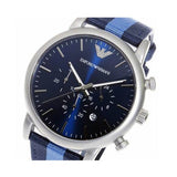 Buy Shop Emporio Armani Luigi Chronograph Quartz Blue Dial Blue Nylon Strap Watch For Men - AR1949 USA Online