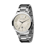 Buy Shop Emporio Armani Classic Quartz White Dial Silver Steel Strap Watch For Men - AR2431 USA Online