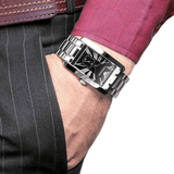 Buy Shop Emporio Armani Classic Black Dial Silver Stainless Steel Strap Watch For Men - AR0156 USA Online