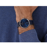 Buy Shop Emporio Armani Gianni T Bar Quartz Blue Dial Blue Leather Strap Watch For Men - AR11300 USA Online