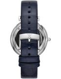Buy Shop Emporio Armani Gianni T Bar Quartz Blue Dial Blue Leather Strap Watch For Men - AR11300 USA Online