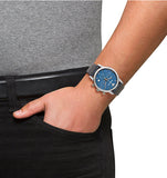 Buy Shop Emporio Armani Luigi Chronograph Blue Dial Black Leather Strap Watch For Men - AR1736 USA Online
