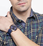 Buy Shop Guess Fleet Blue Dial Blue Rubber Strap Watch for Men - W0971G3 USA Online
