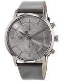Buy Shop Hugo Boss Architectural Grey Dial Grey Leather Strap Watch for Men - 1513570 USA Online