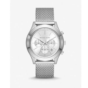 Buy Shop Michael Kors Slim Runway Chronograph Silver Dial Silver Mesh Bracelet Watch For Men - MK9059 USA Online