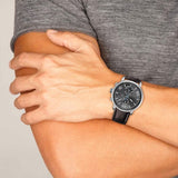 Buy Shop Tommy Hilfiger Aiden Quartz Black Dial Brown Leather Strap Watch for Men - 1791309 USA Online