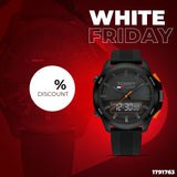 Buy Shop Tommy Hilfiger Jeans Analog Black Dial Black Silicone Strap Watch For Men - 1791763 USA Online