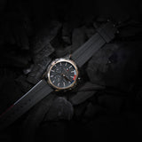 Buy Shop Tommy Hilfiger Mason Black Dial Black Rubber Strap Watch for Men - 1791792 USA Online