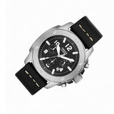 Buy Shop Fossil Modern Machine Chronograph Black Dial Black Leather Strap Watch for Men - FS4928 USA Online