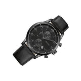 Buy Shop Hugo Boss Blackout Chronograph Black Dial Black Leather Strap Watch For Men - HB1512567 USA Online