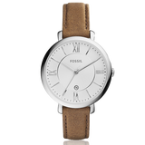 Buy Shop Fossil Jacqueline White Dial Brown Leather Strap Watch for Women - ES3708 USA Online