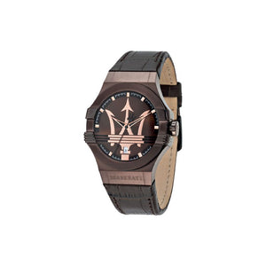 Buy Shop Maserati Potenza Brown Dial Brown Leather Strap Watch For Men - R8851108011 USA Online