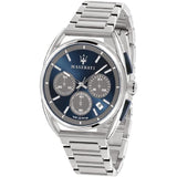 Maserati Trimarano Chronograph Blue Dial Silver Steel Strap Watch For Men - R8873632004