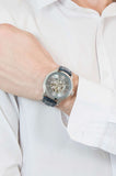 Buy Shop Maserati Epoca Automatic Skeleton Dial Black Leather Strap Watch For Men - R8821118002 USA Online