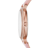 Buy Shop Michael Kors Cinthia Mother of Pearl Dial Pink Leather Strap Watch for Women - MK2663 USA Online