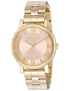 Buy Shop Michael Kors Norie Gold Dial Two Tone Steel Strap Watch for Women - MK3586 USA Online