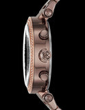 Buy Shop Michael Kors Parker Analog Quartz Brown Dial Brown Steel Strap Watch For Women - MK6378 USA Online
