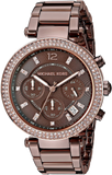 Buy Shop Michael Kors Parker Analog Quartz Brown Dial Brown Steel Strap Watch For Women - MK6378 USA Online