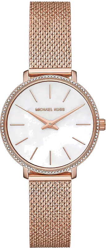 Buy Shop Michael Kors Pyper Quartz Mother of Pearl White Dial Rose Gold Mesh Strap Watch For Women - MK4588 USA Online