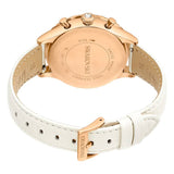 Swarovski Octea Chrono Crystals White Dial White Leather Strap Watch for Women - 5671150