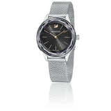Buy Shop Swarovski Octea Nova Black Dial Silver Mesh Bracelet Watch for Women - 5430420 USA Online