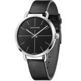 Buy Shop Calvin Klein Evan Black Dial Black Leather Strap Watch for Men - K7B211CZ USA Online