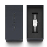 Buy Shop Daniel Wellington Quadro Unitone Silver Dial Silver Mesh Strap Watch For Women - DW00100486 USA Online