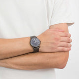 Buy Shop Emporio Armani Luigi Quartz Blue Dial Grey Mesh Bracelet Watch For Men - AR11053 USA Online