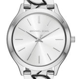 Buy Shop Michael Kors Runway Three-Hand Silver Dial Silver Steel Strap Watch for Women - MK7474 USA Online