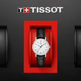Buy Shop Tissot Everytime Small White Dial Black Leather Strap Watch For Women - T109.210.16.032.00 USA Online
