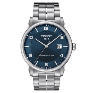 Buy Shop Tissot Luxury Powermatic 80 Blue Dial Silver Steel Strap Watch For Men - T086.407.11.041.00 USA Online