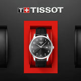 Buy Shop Tissot T Classic Tradition Black Dial Black Leather Strap Watch For Men - T063.610.16.052.00 USA Online